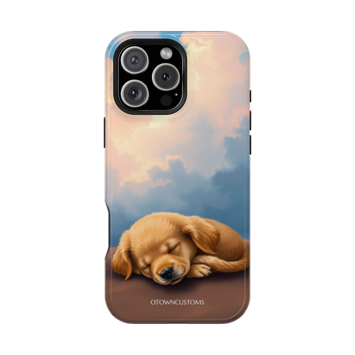 Golden Retriever Puppy Painterly Clouds