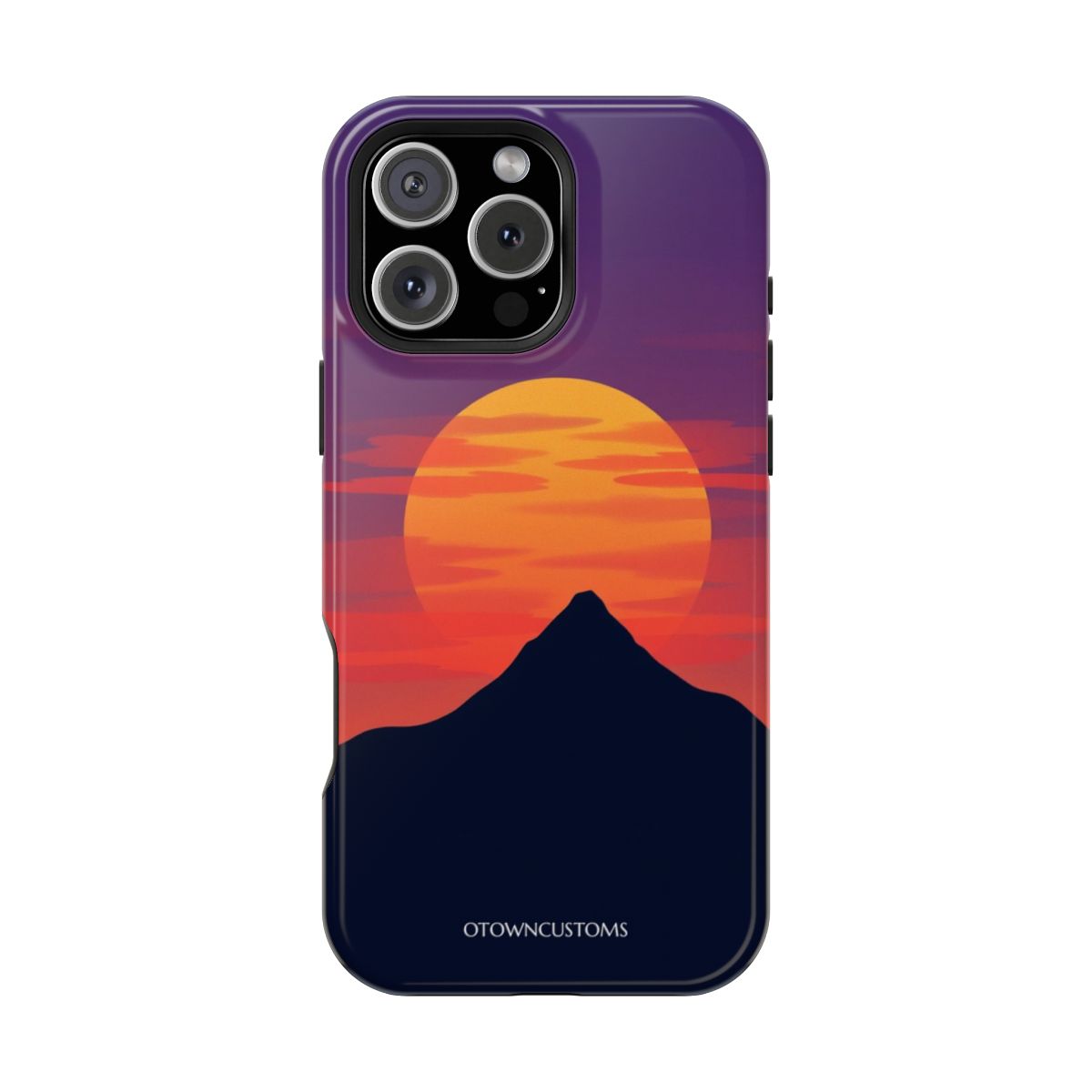 Minimalist Mountain Sunset View Nature