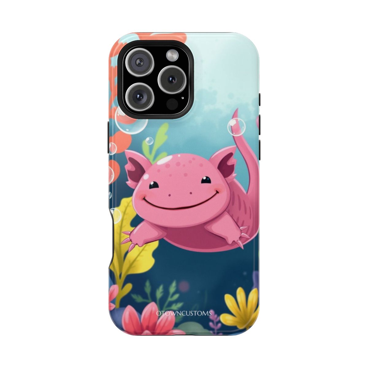 Cute Axolotl Bubble Bloom Whimsical Underwater