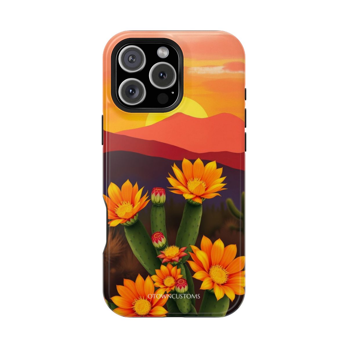 Golden Hour Desert Bloom Sunset