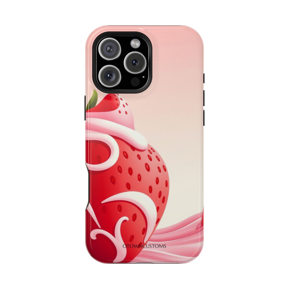 Juicy Strawberry Swirl Food Illustration