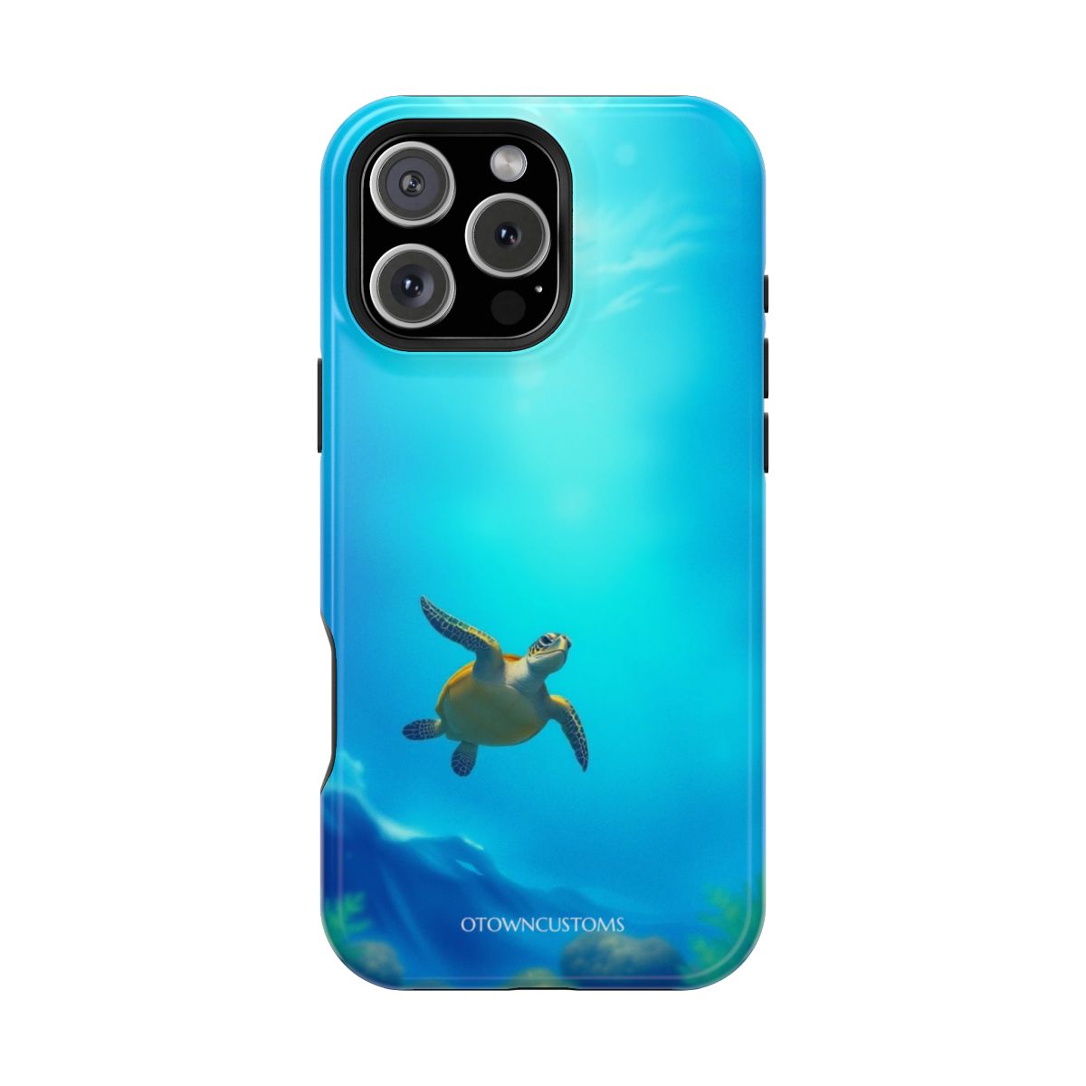 Digital Art Phone Case Ocean Waves Turtle Tranquility