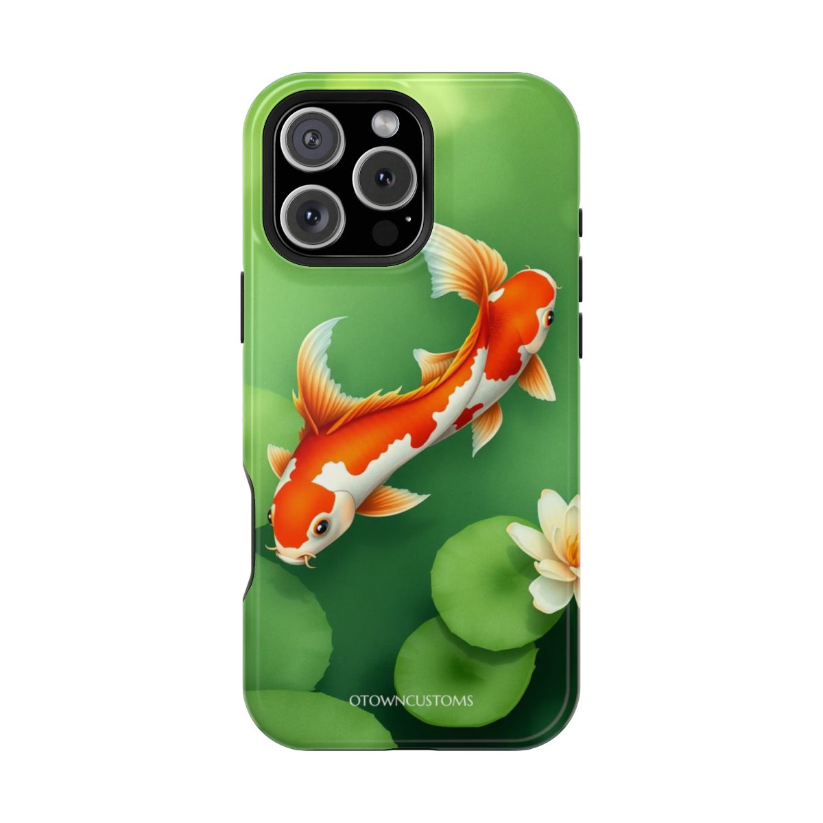 Vibrant Koi Fish Lilypads