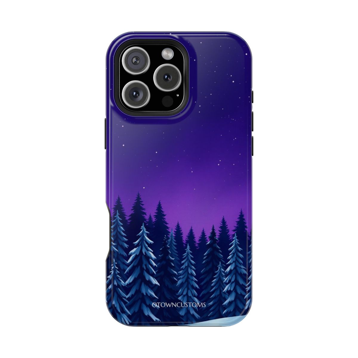 Winter Forest Silhouette Night