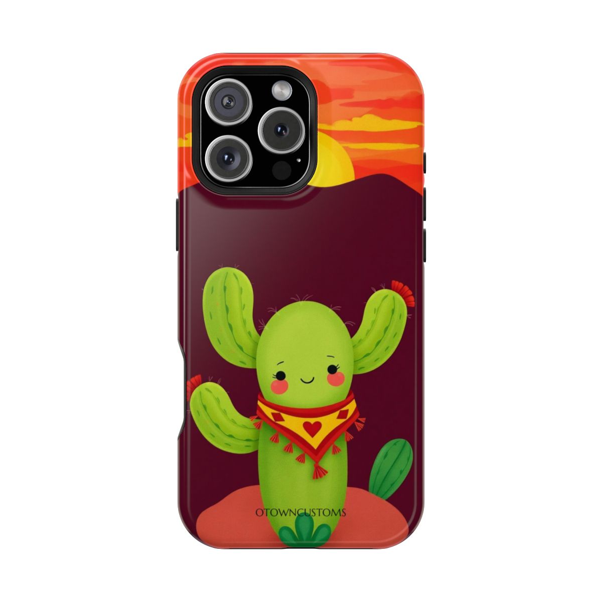 Cartoon Cactus Sunset Serape
