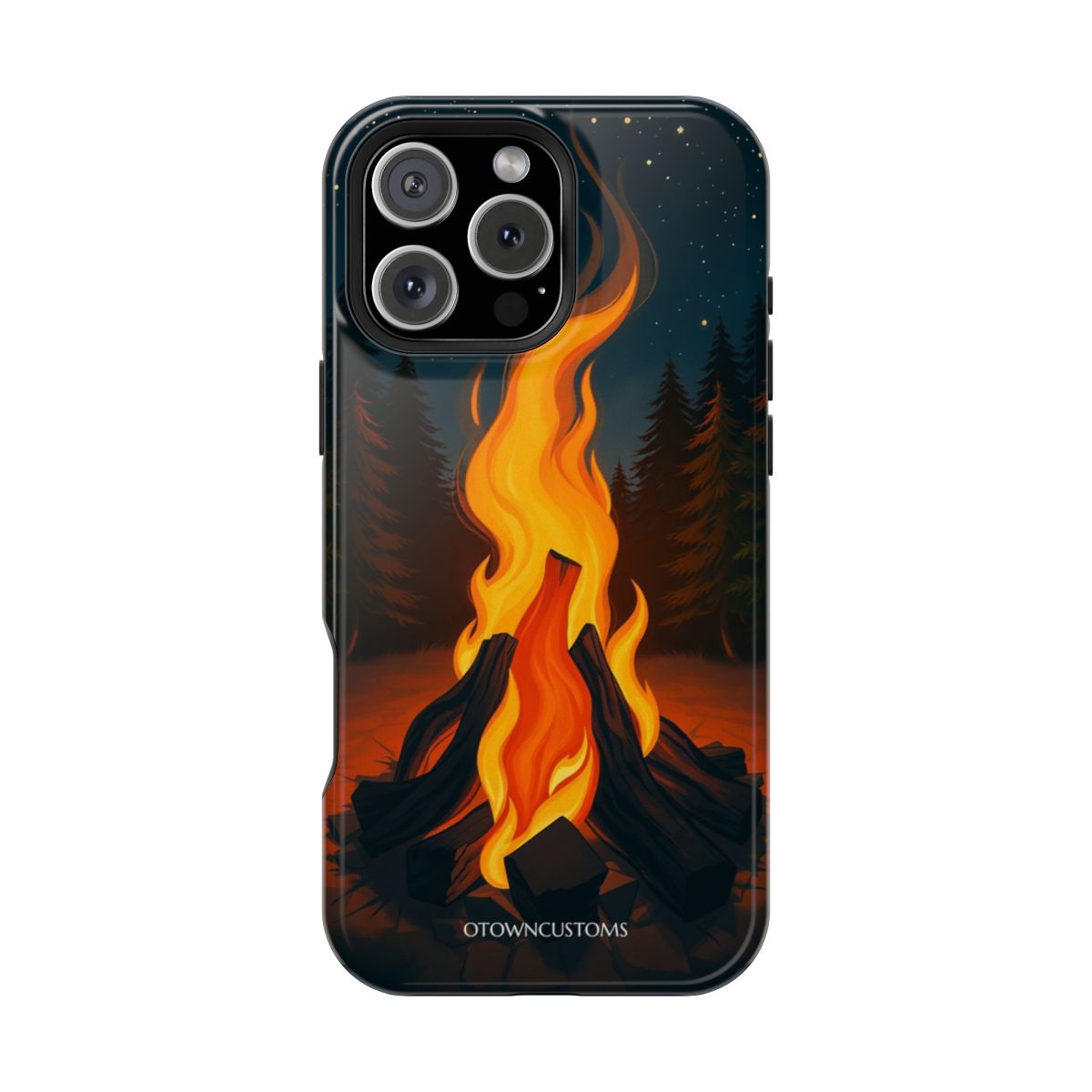 Cozy Campfire Forest Stars