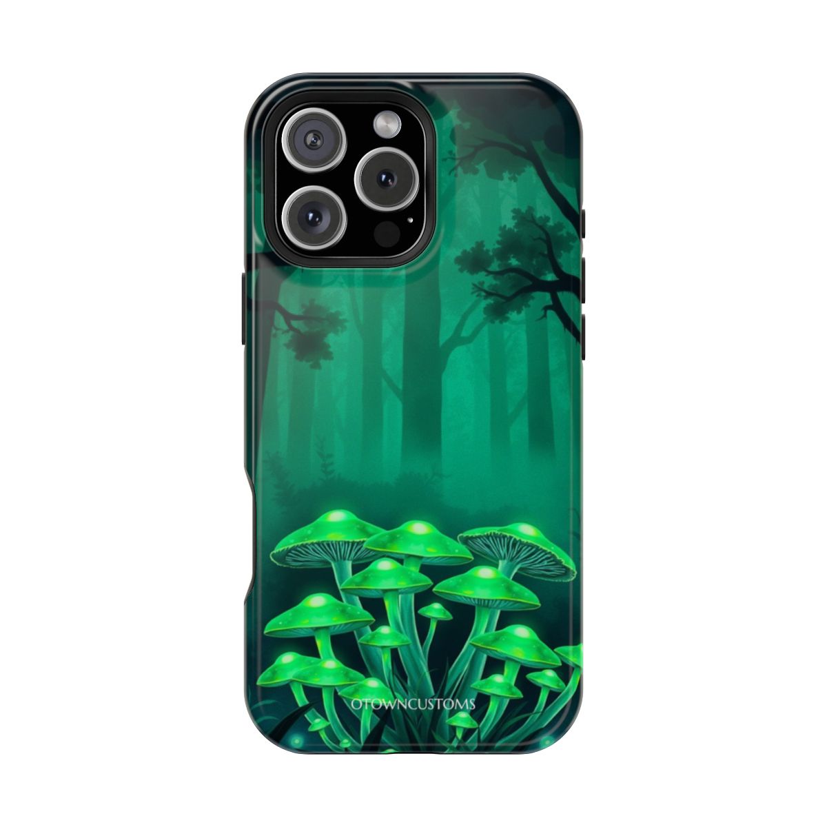 Glowing Emerald Forest Fungi