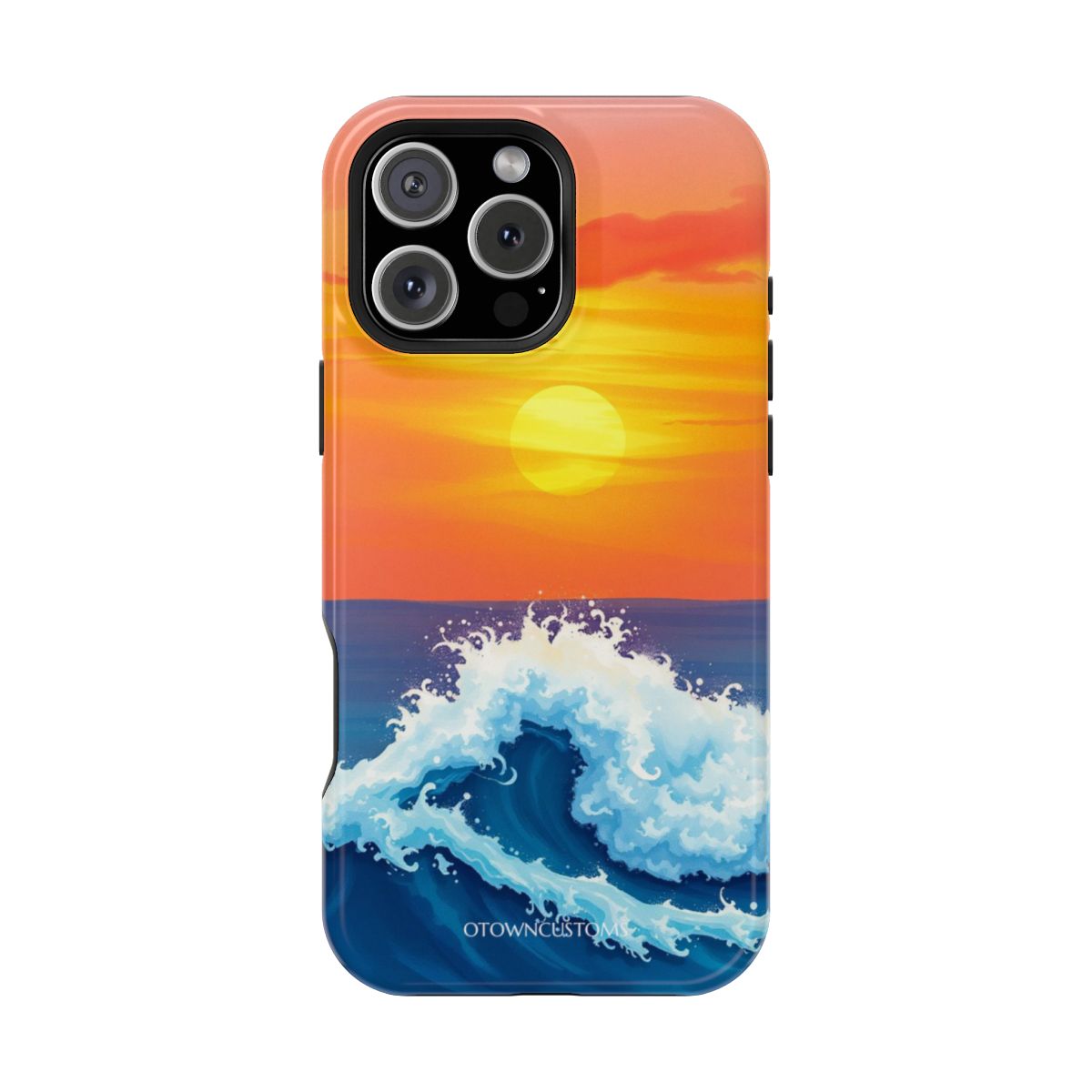 Stylized Sunset Wave Ocean