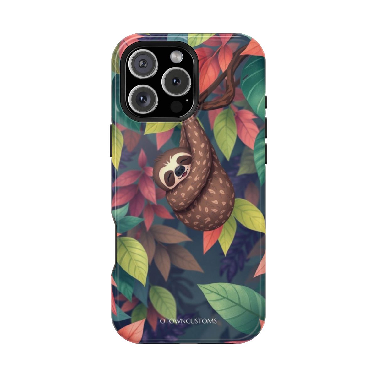 Illustrated Jungle Cute Sloth Naptime