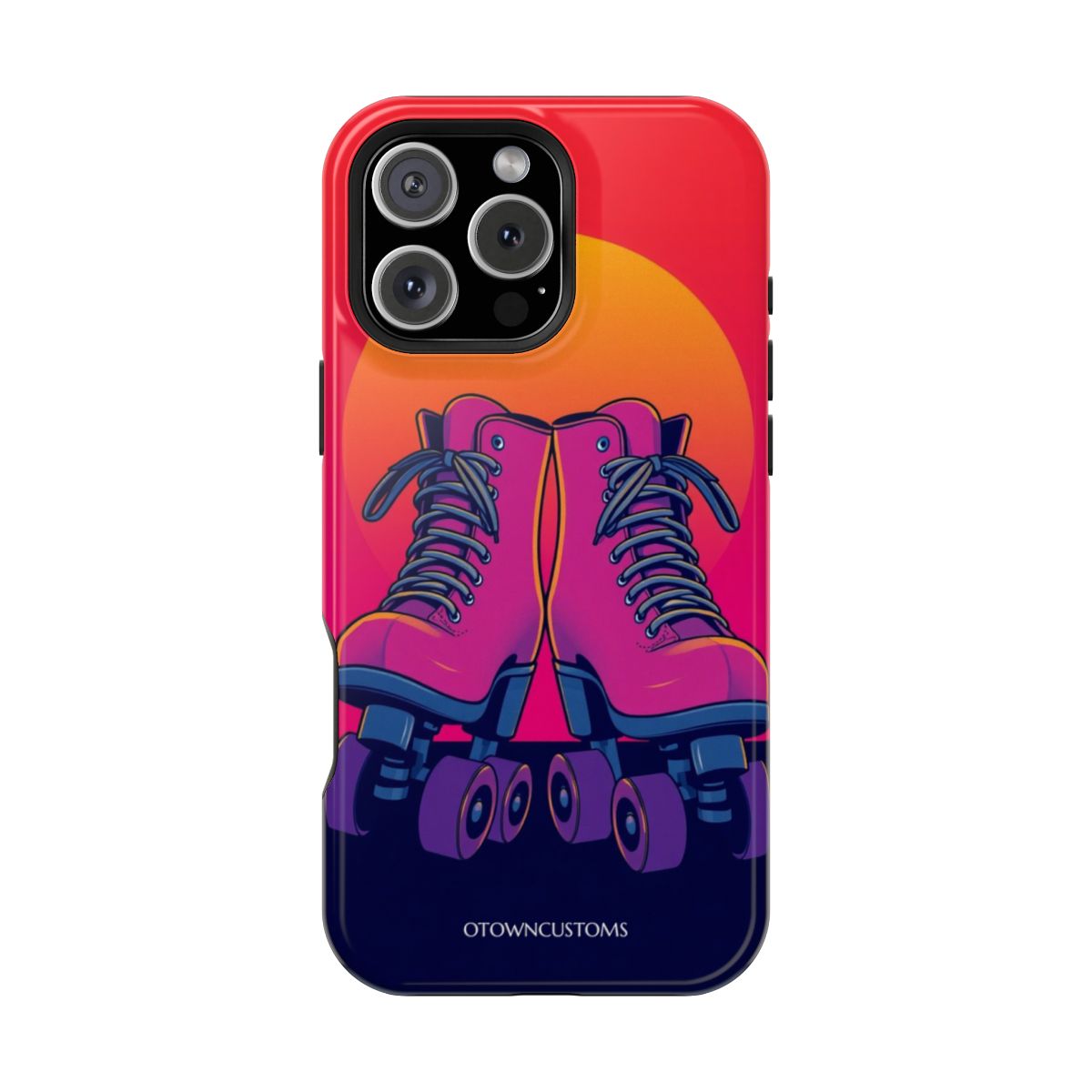 80s Roller Skates Retro Sunset