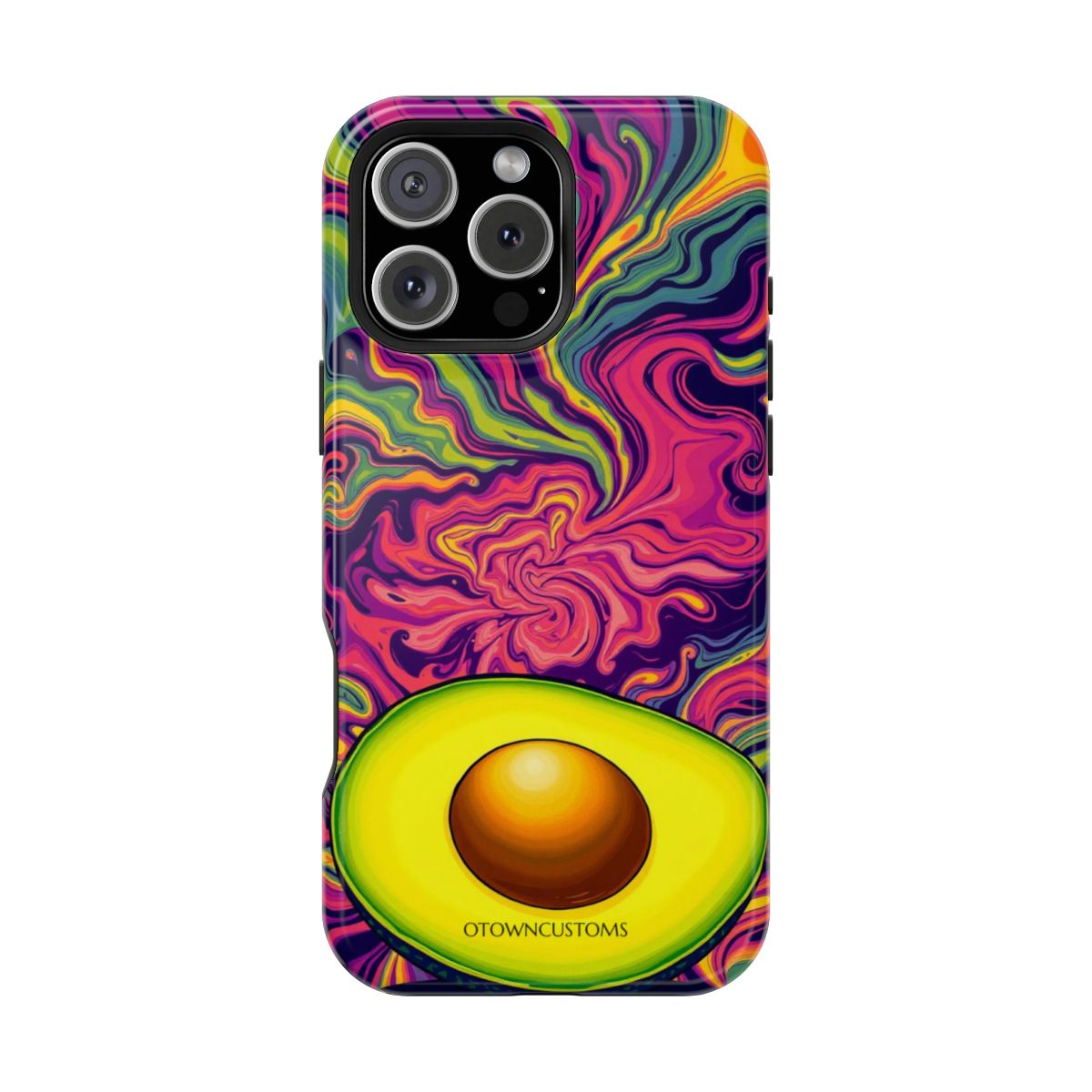 Psychedelic Avocado Slice Food Art