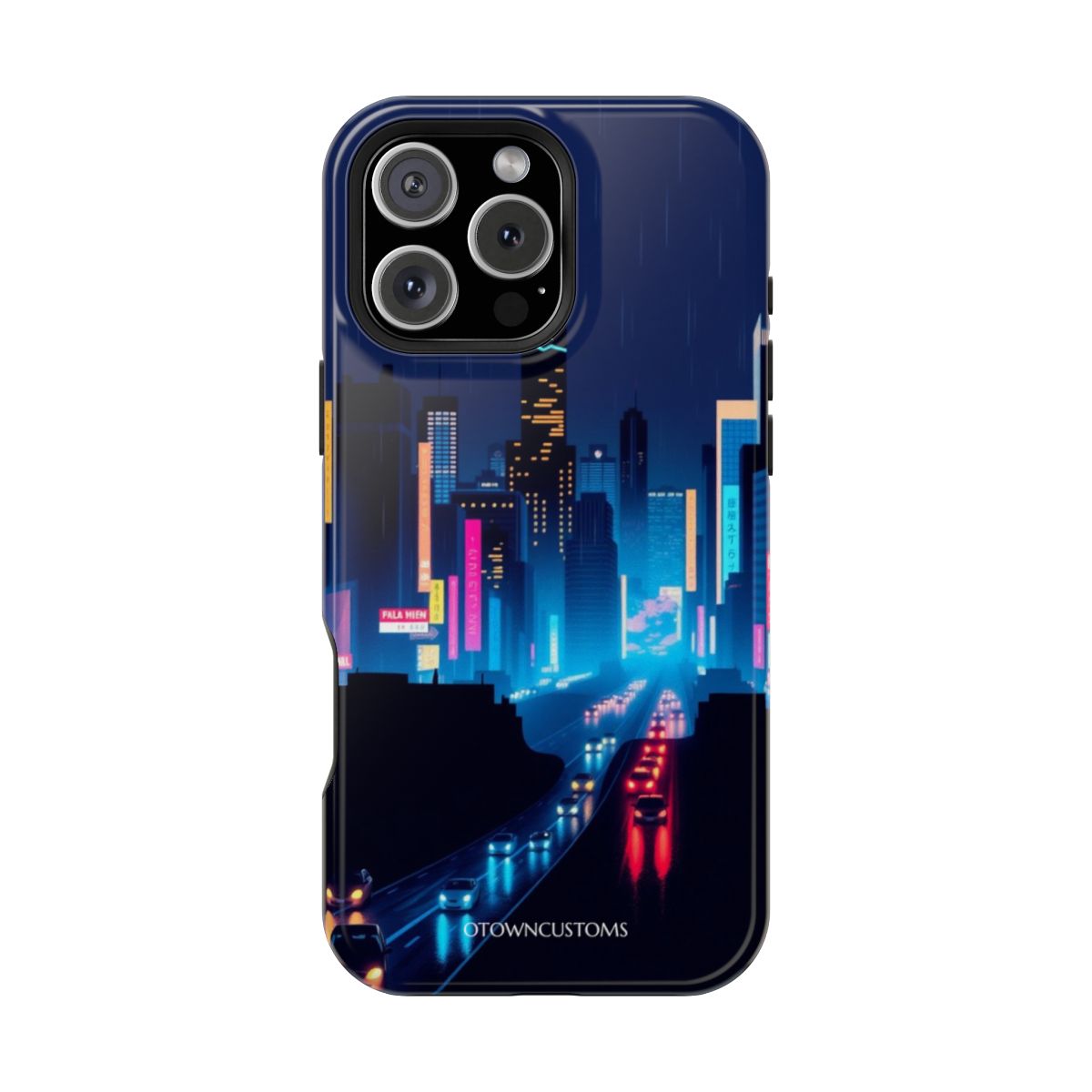 Minimalist Cityscape Neon