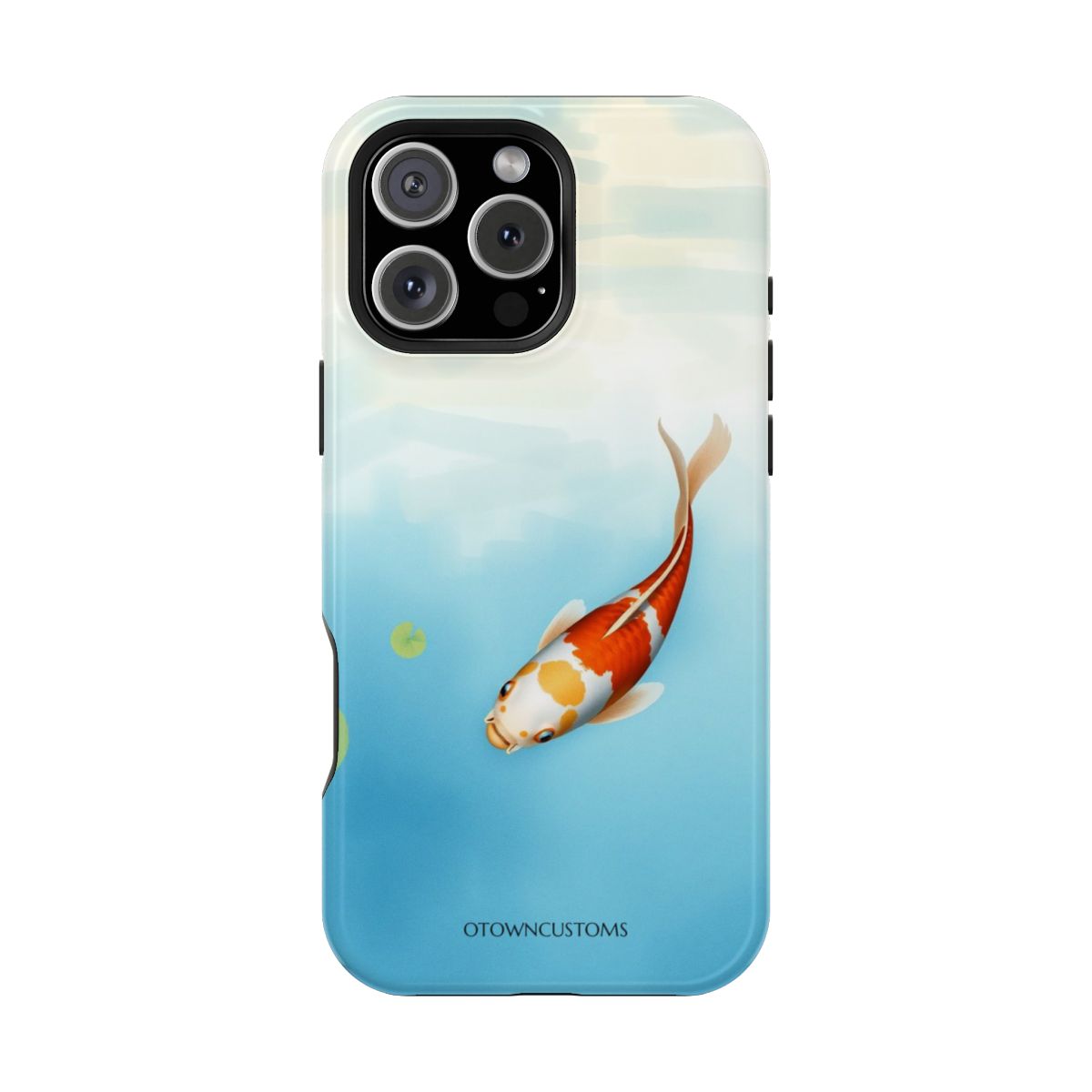 Painterly Watercolor Koi Reflection