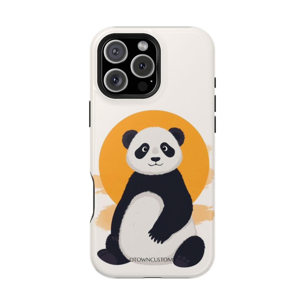 Flat Sunset Panda Portrait