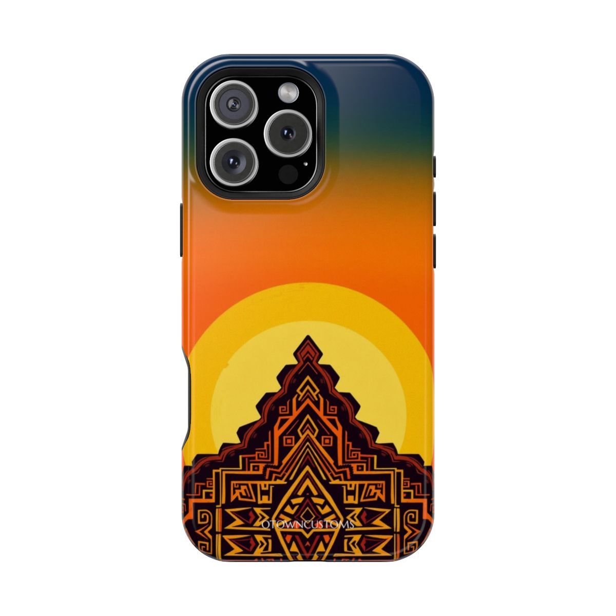 Geometric Aztec Sunrise Tribal Pattern