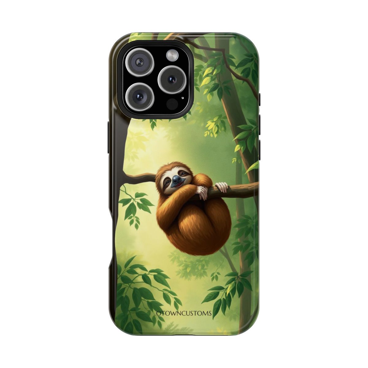 Sloth Zen Forest Stylized Illustration