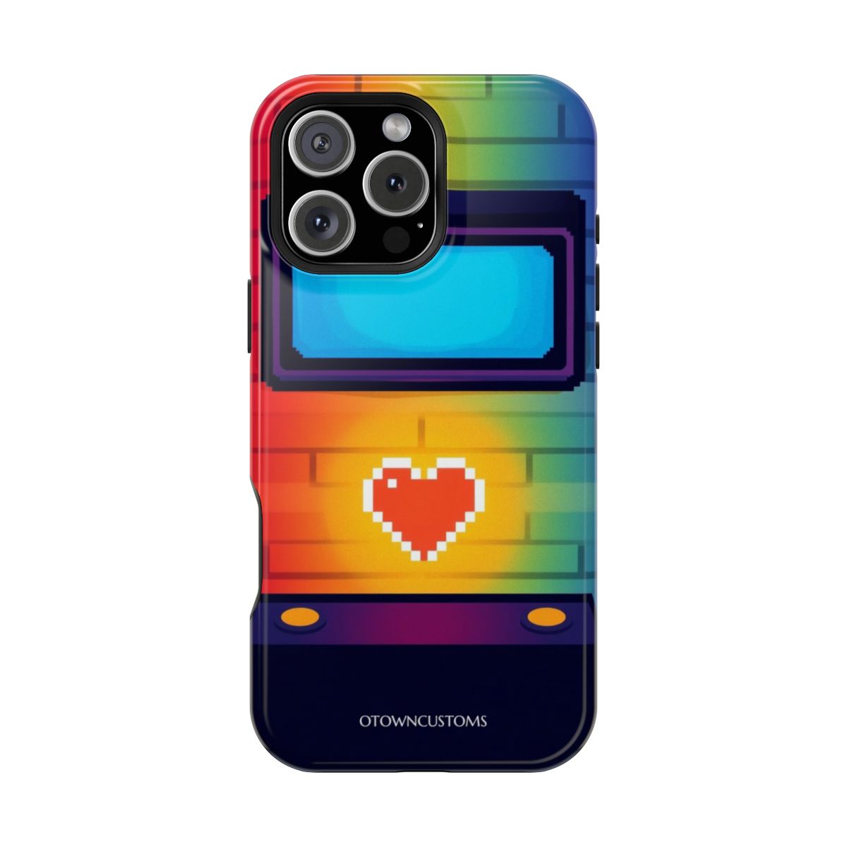 Neon Retro Arcade Pixel Heartbeat