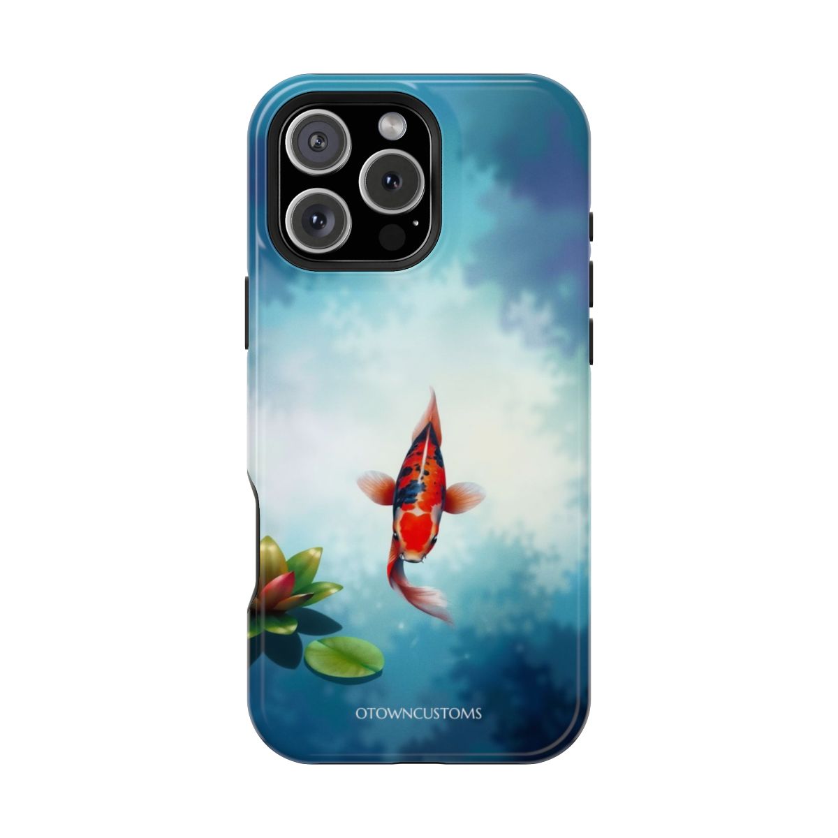 Digital Painting Serene Rainbow Koi Pond