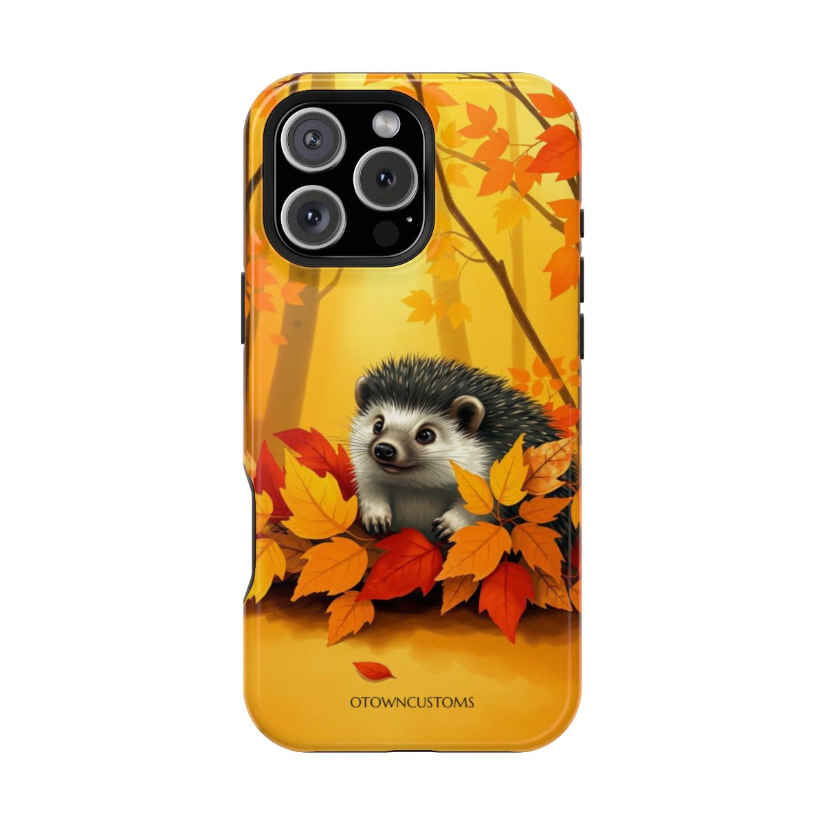 Cute Autumn Hedgehog Leaves