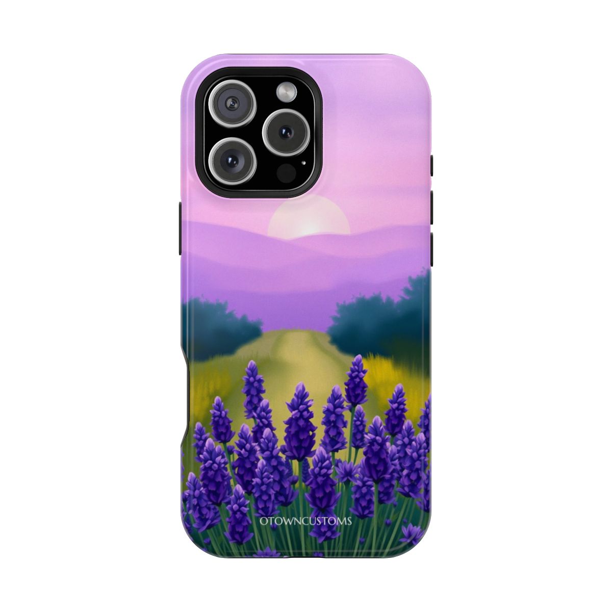 Dreamy Lavender Fields Pastel Landscape