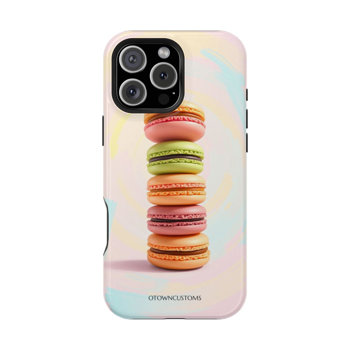 Food Photography Rainbow Macaron Tower
