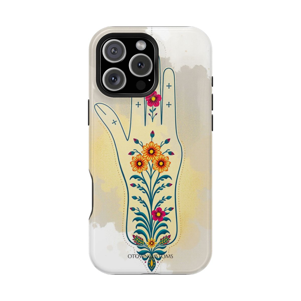 Hand-Drawn Floral Hamsa