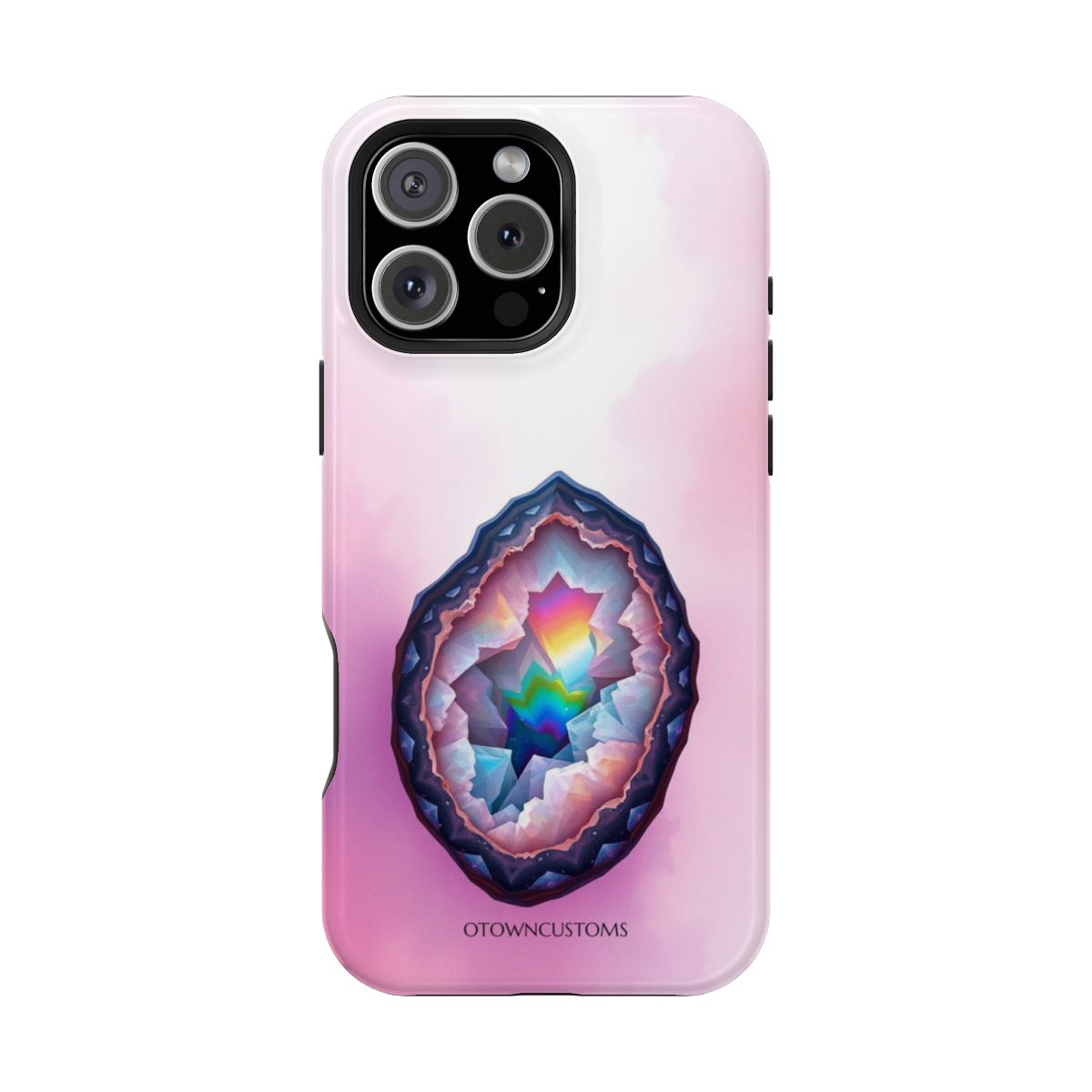 Rainbow Aura Quartz Geode