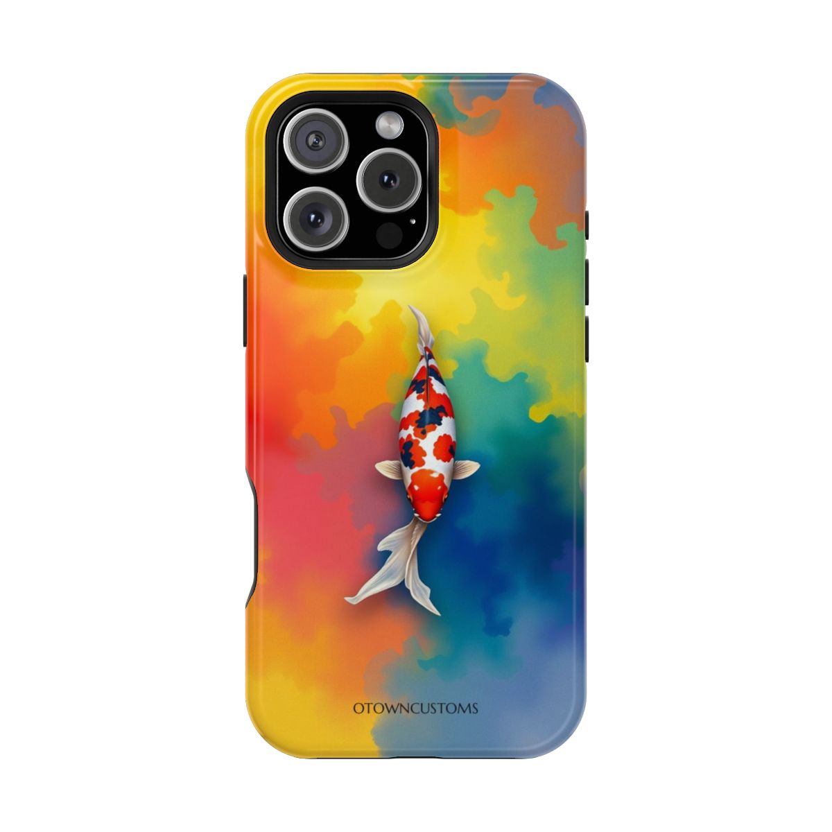 Vibrant Watercolor Rainbow Koi Dream