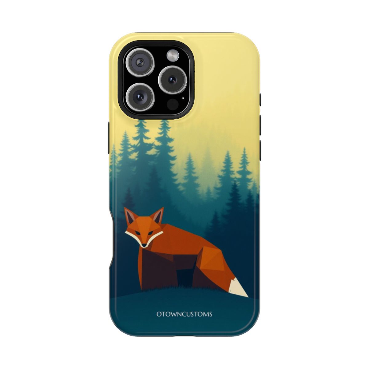 Geometric Fox Forest Guardian