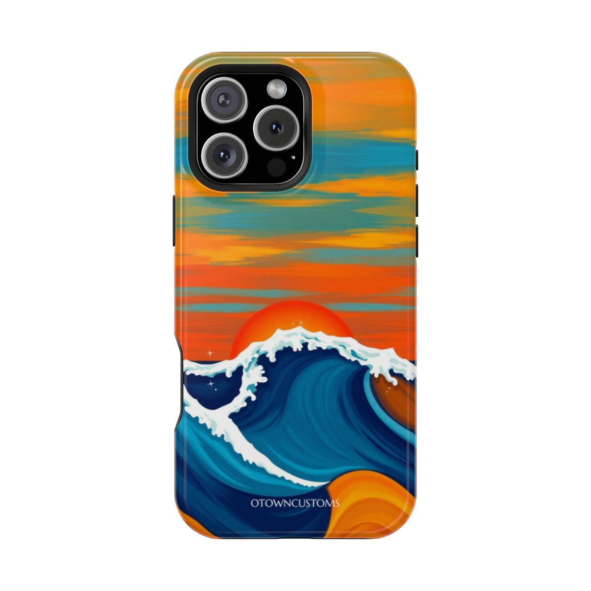 Stylized Sunset Wave Abstract Sunset