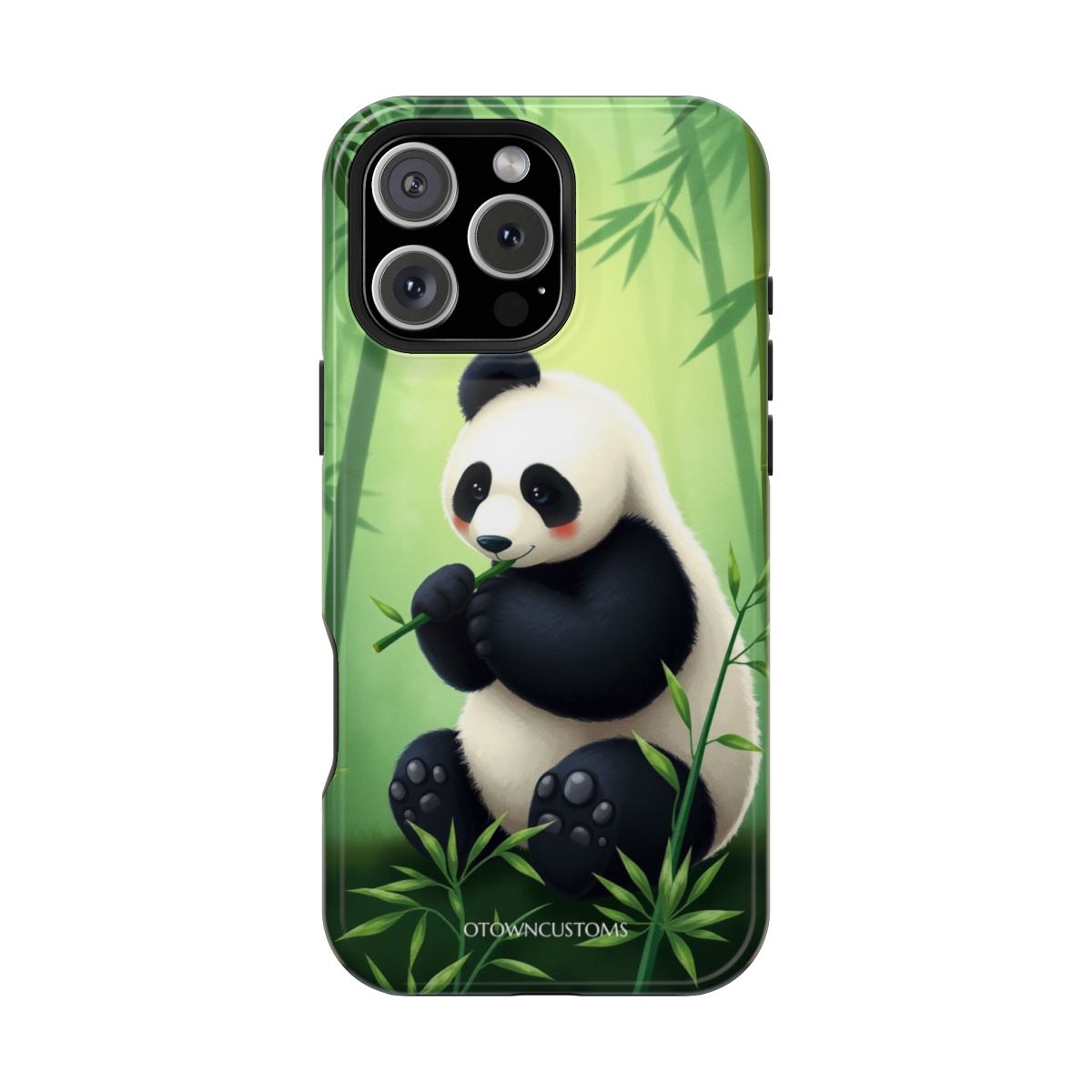 Playful Panda Bamboo Cartoon
