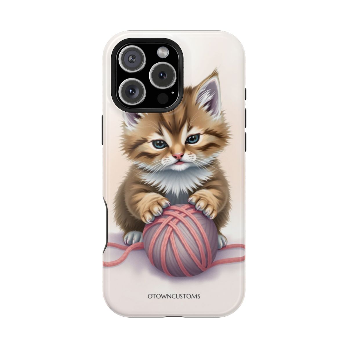 Cute Kitten Playing Yarn Digital Art