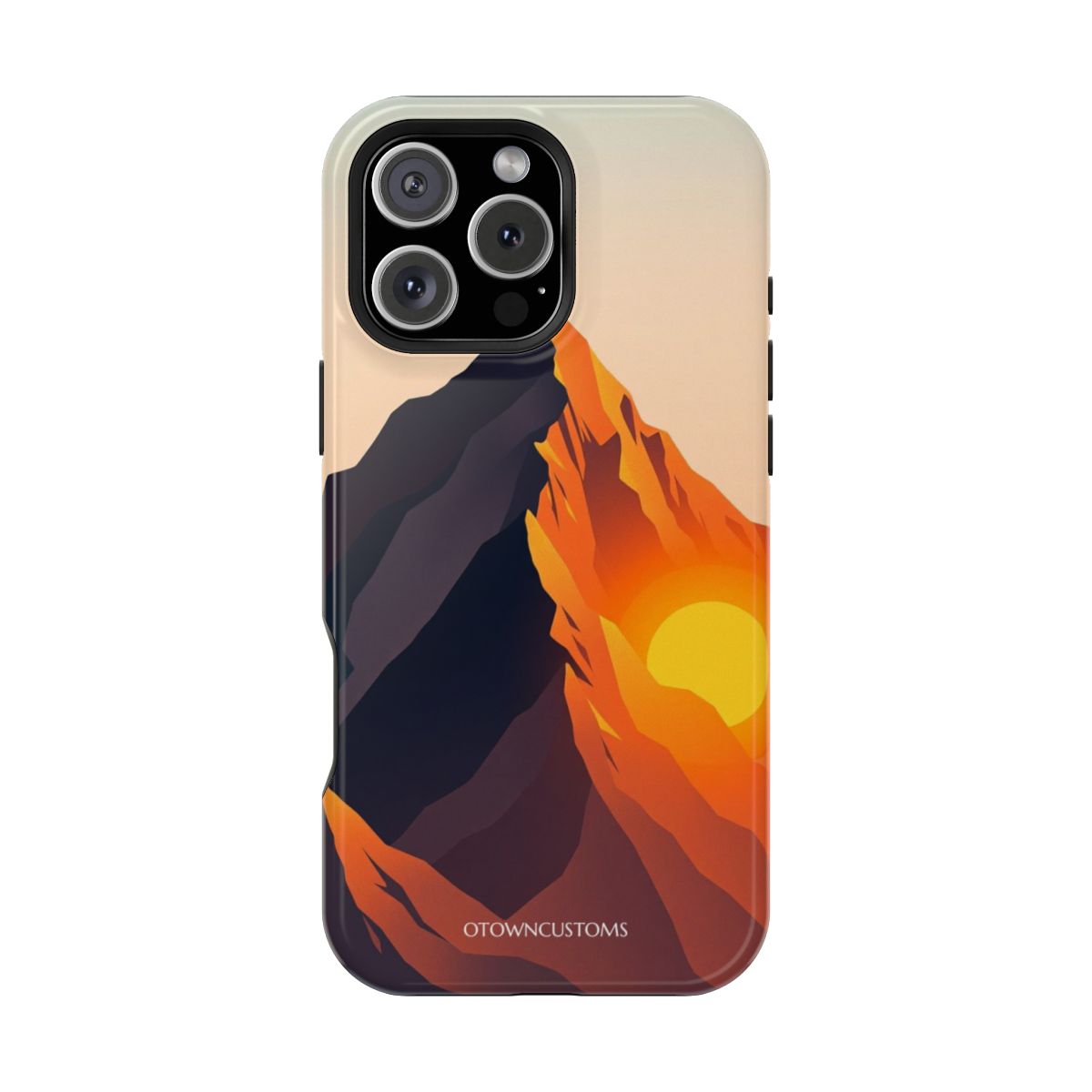Minimalist Mountain Sunset Geometric Sunrise