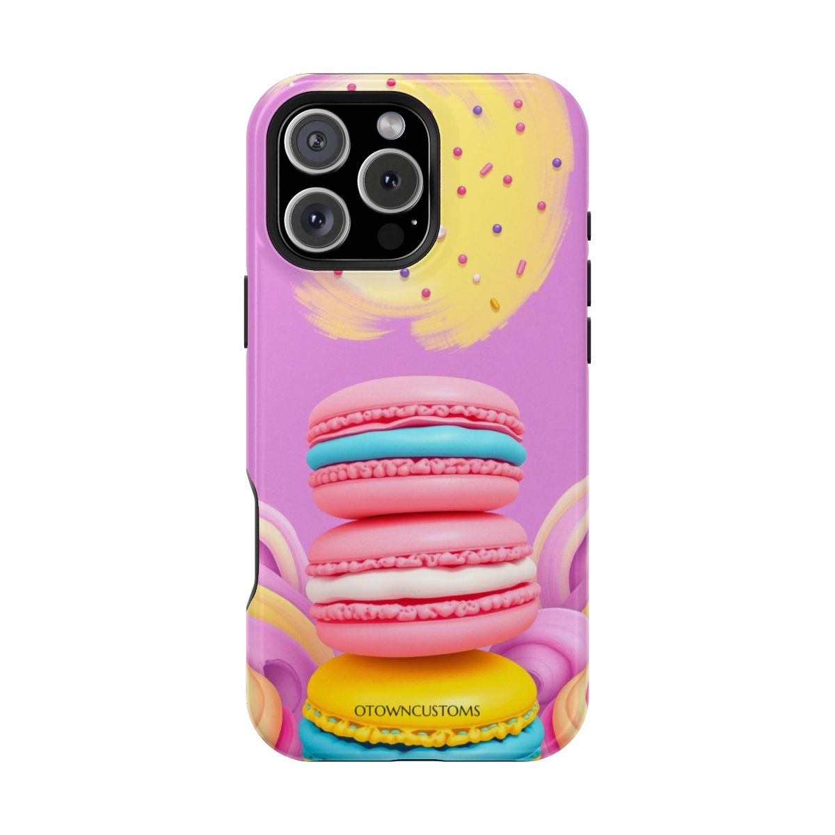 Cartoonish Food Art Macaron Pastel Tower