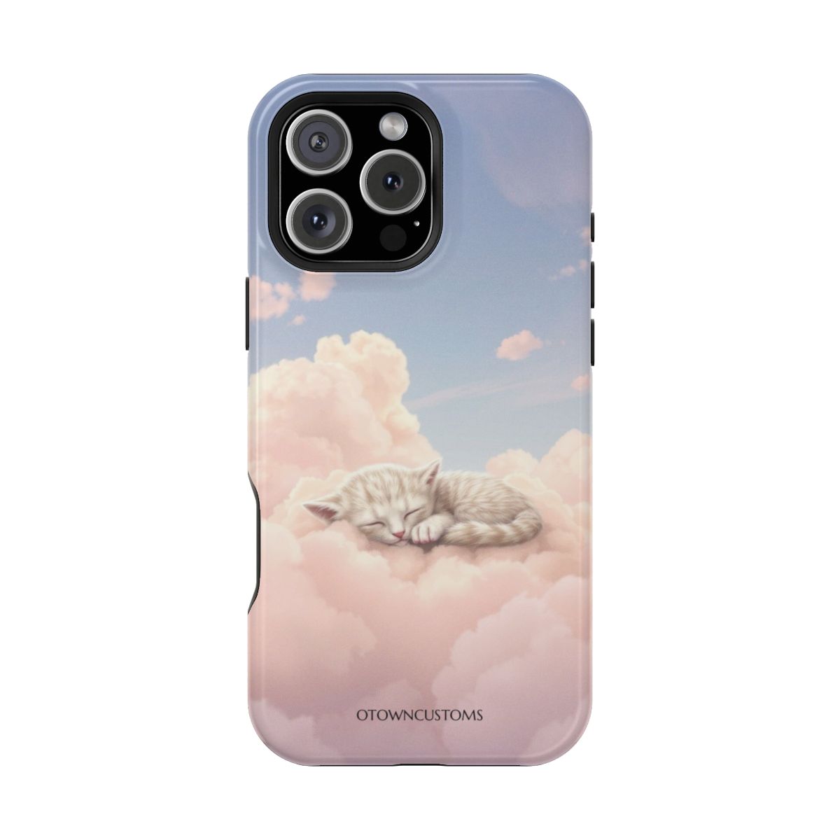 Whimsical Cloudscape Kitten Pastel