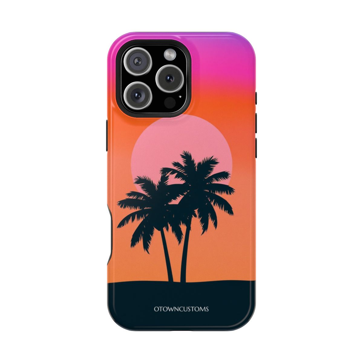 Retro Sunset Palms Gradient