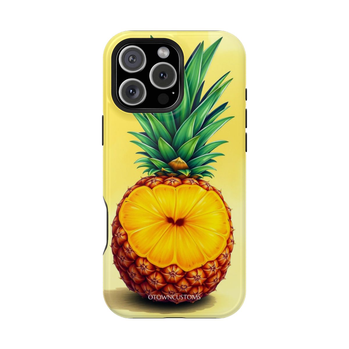 Golden Pineapple Slice Vibrant Tropical
