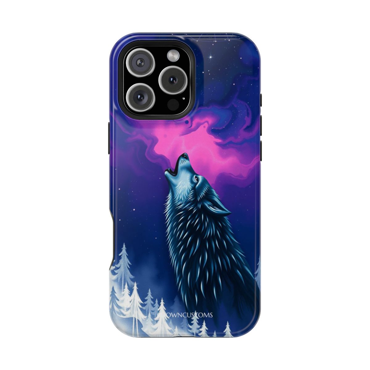 Galactic Wolf Howl Night Sky
