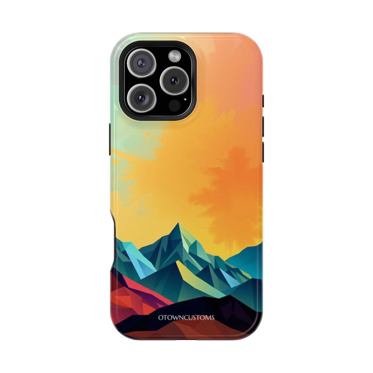 Geometric Mountain Sunrise Majesty