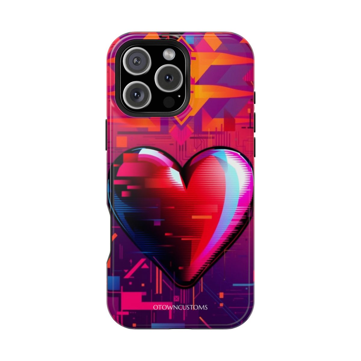 Cyberpunk Pixel Heartbeat Glitch Art