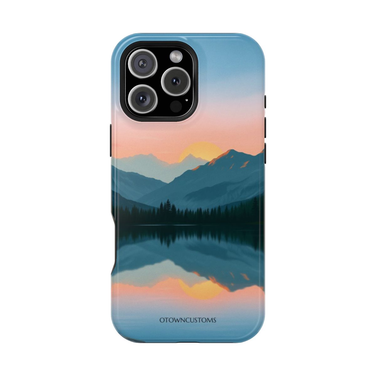 Serene Mountain Lake Painterly