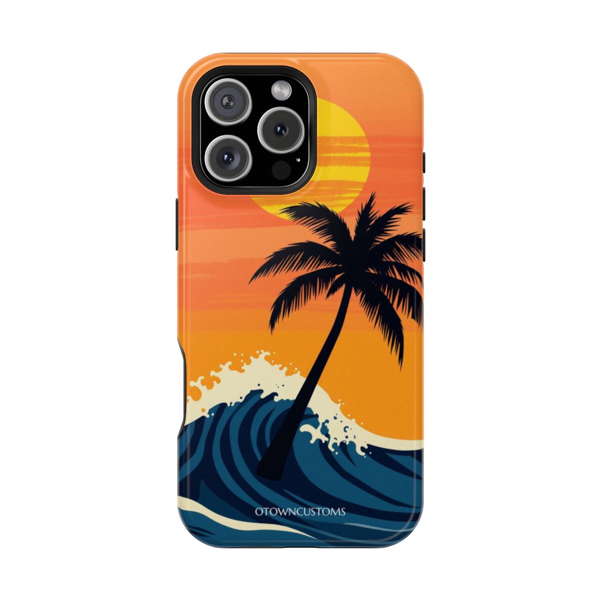 Retro Sunset Palm Vintage Illustration