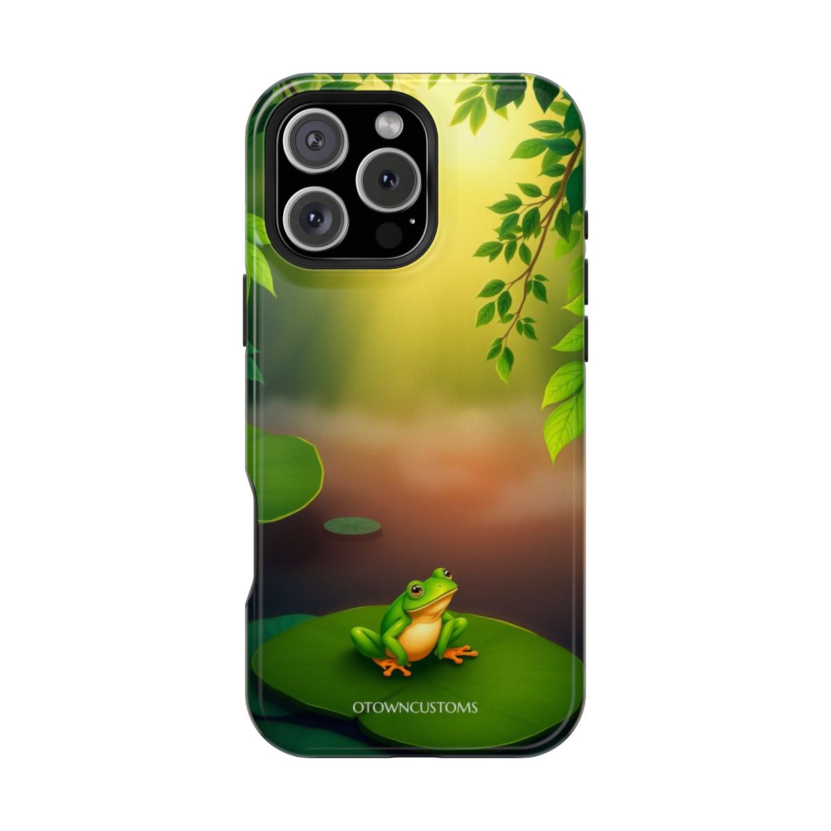 Morning Dew Serene Frog Stylized