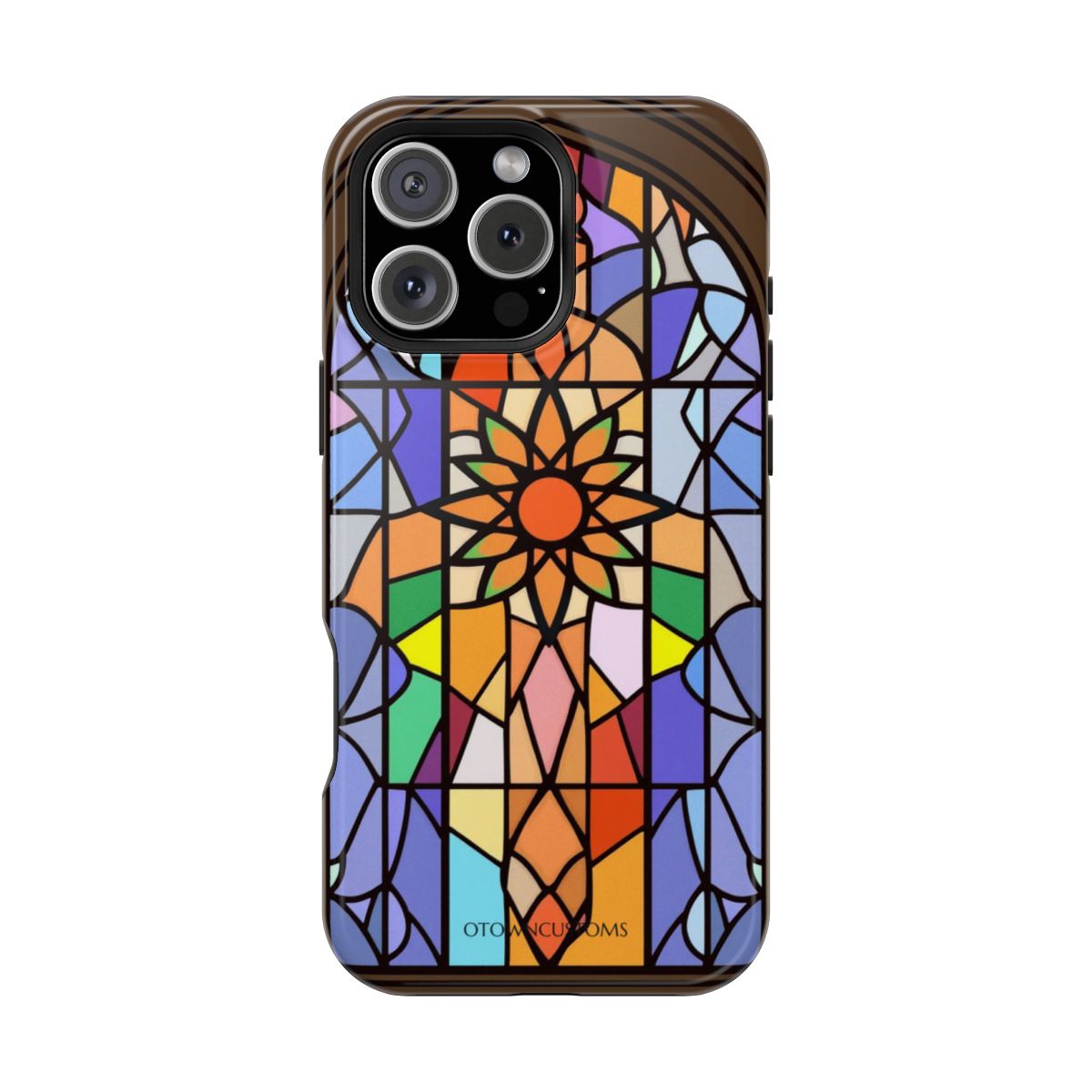 Stained Glass Floral Geometric Pattern