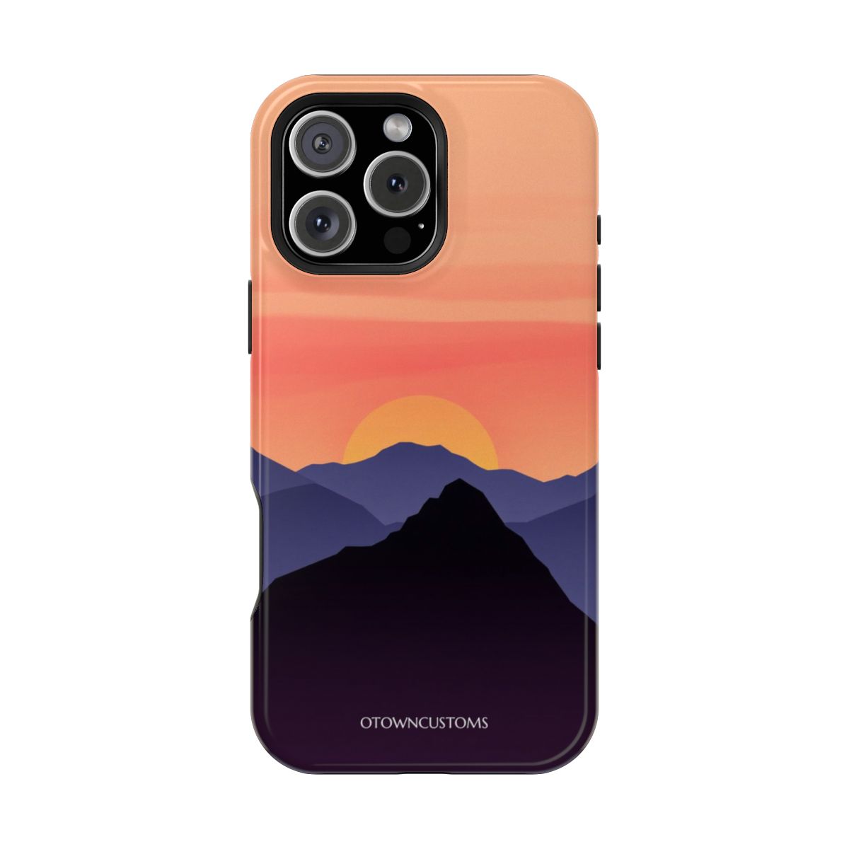 Minimalist Sunset Mountain Range