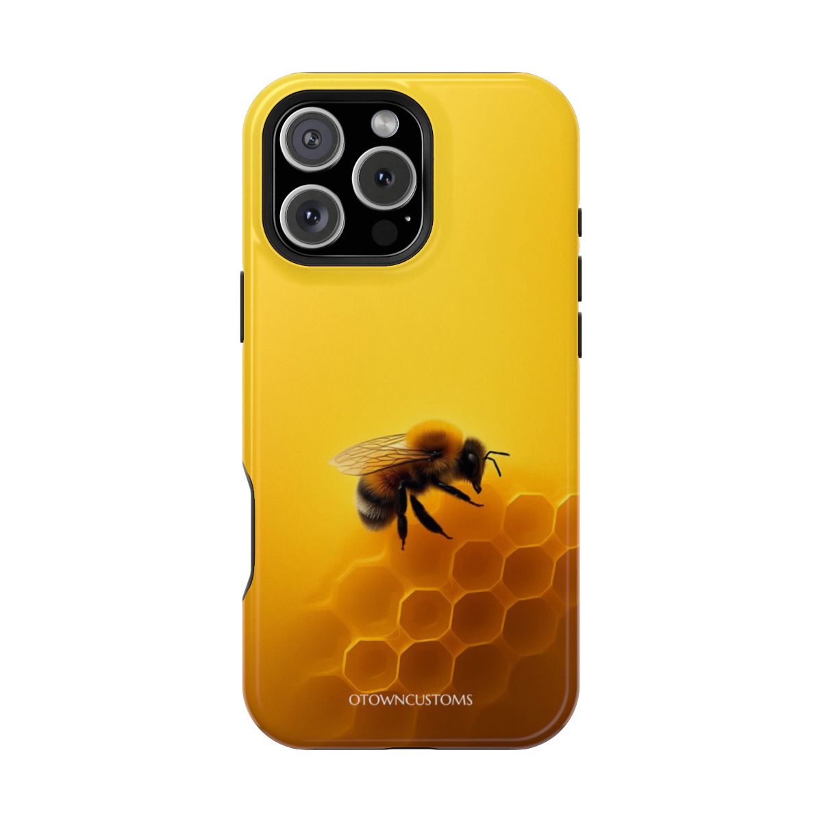 Realistic Golden Bumble Bee Honeycomb