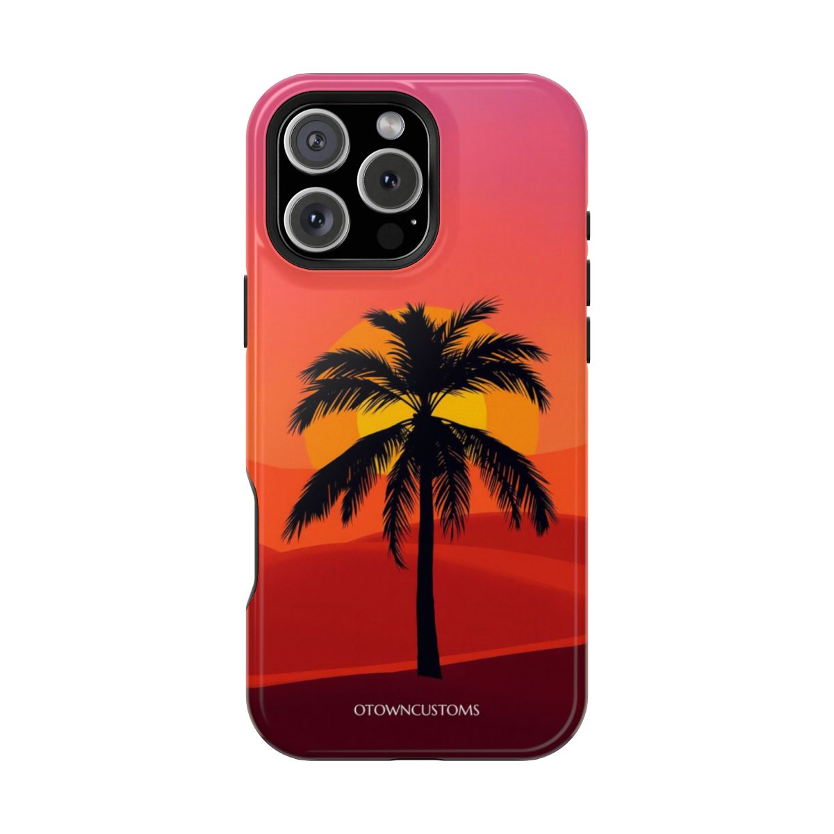 Minimalist Desert Oasis Sunset Palms