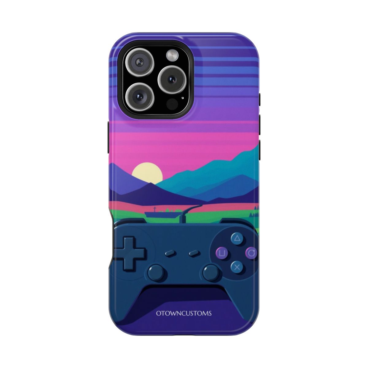 Synthwave Retro Gamer Pixel Landscape
