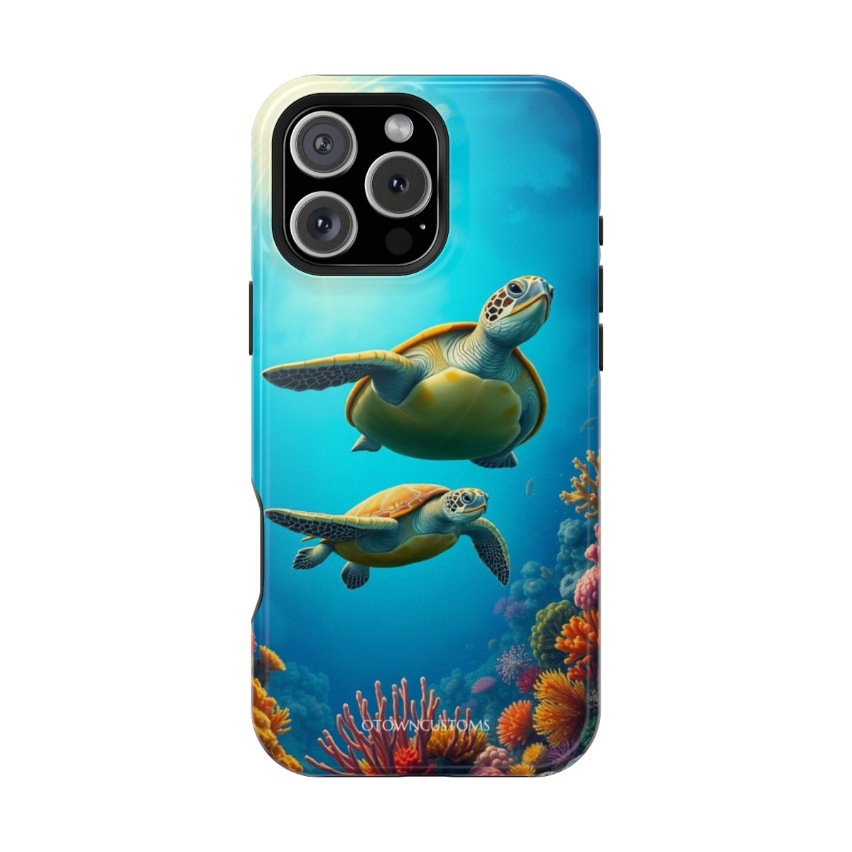 Vibrant Underwater 3D Turtle Coral