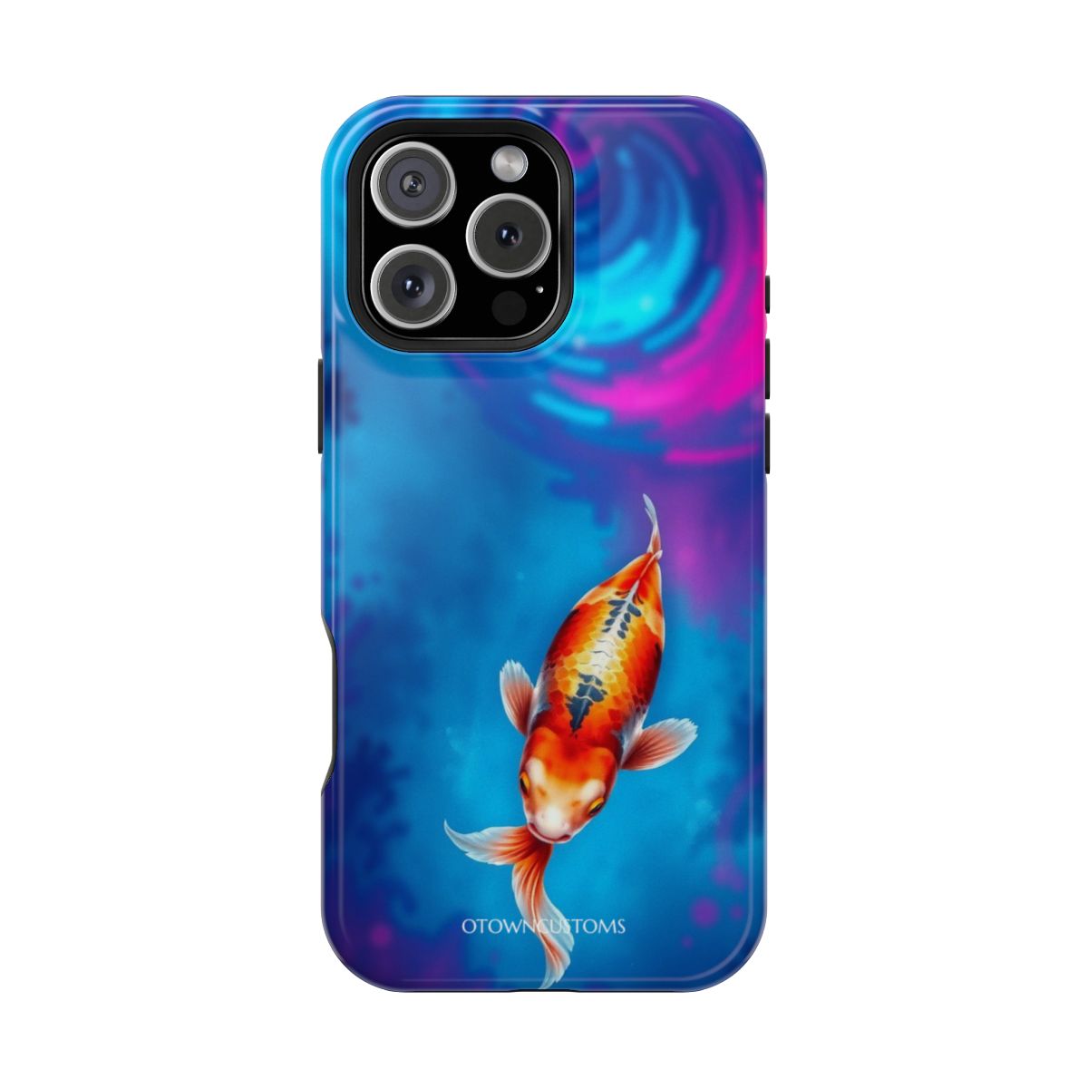 Neon Koi Serenity Digital Painting